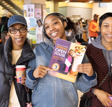 Student and Family at Spring Open House